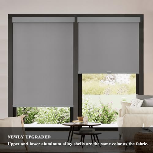 White 20" W x 72" H Cordless Blackout Roller Shades H23147