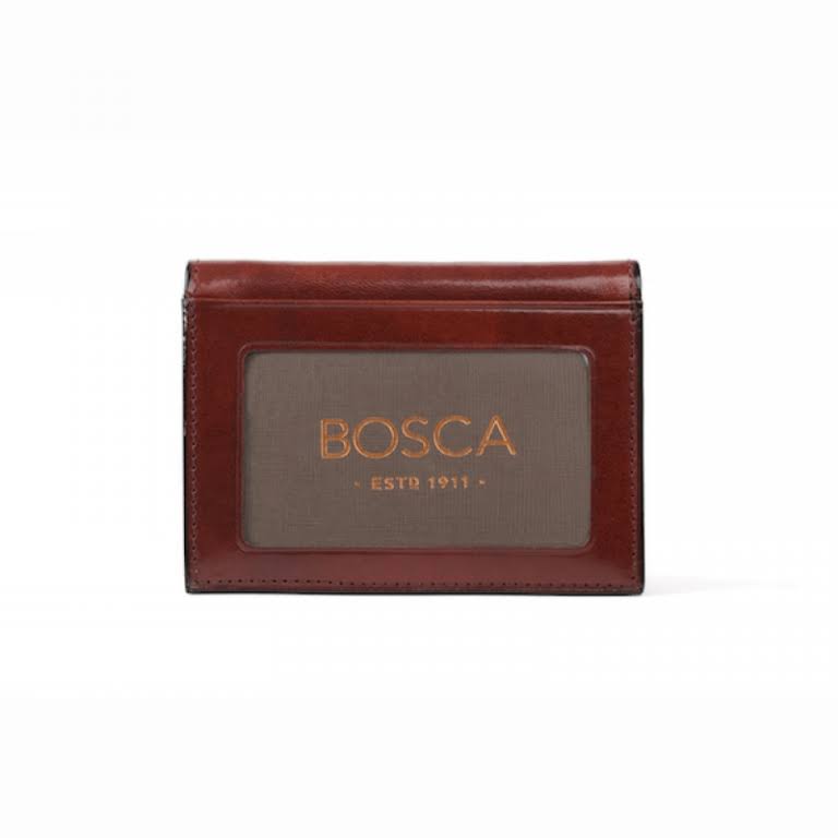 Dark Brown Leather Trifold ID Wallet G38551