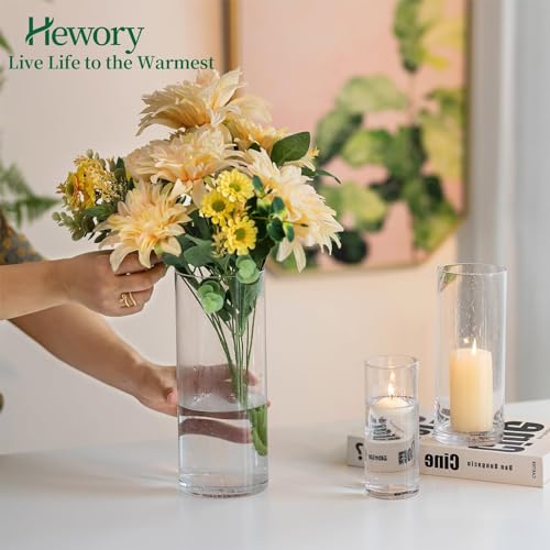 3 PCS Clear Glass Cylinder Candle Holder U8219
