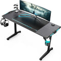 55 Inch Black Gaming Desk with USB Ports O944121