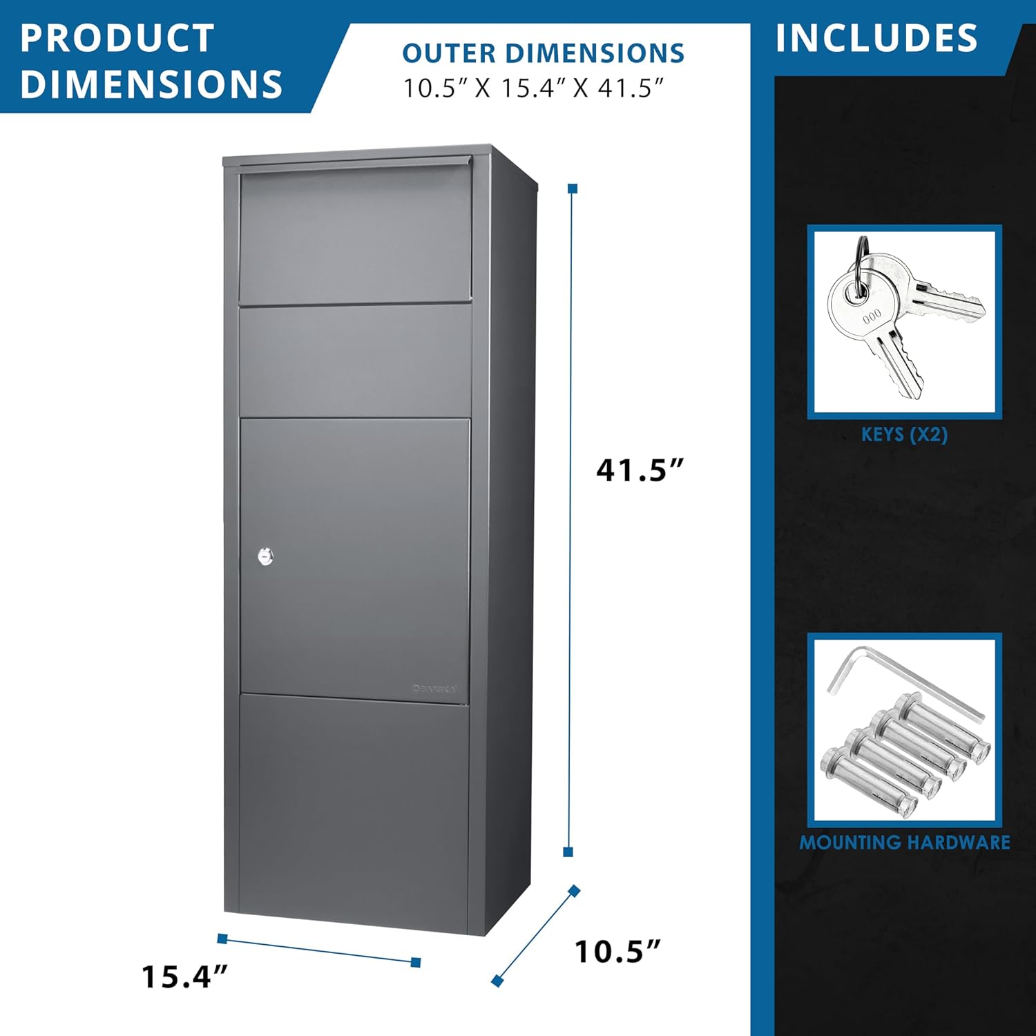 Steel Drop Box with Key Lock A565779