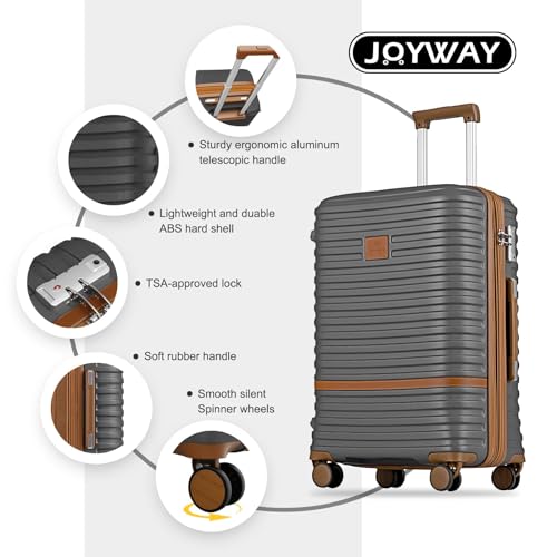 Expandable Carry on Luggage Suitcase with Spinner Wheels Q1226
