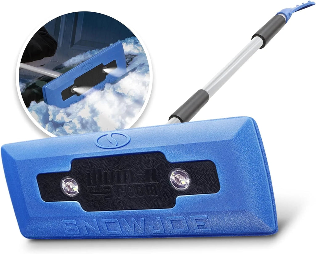 4-in-1 Telescoping Snow Broom with Ice Scraper and LED Lights D5214