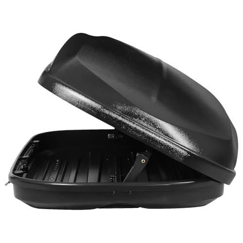 12.7 cu. ft. Black Hard Shell Rooftop Cargo Carrier 55 x 34.5 x 14 Inches 110 LBS T52372