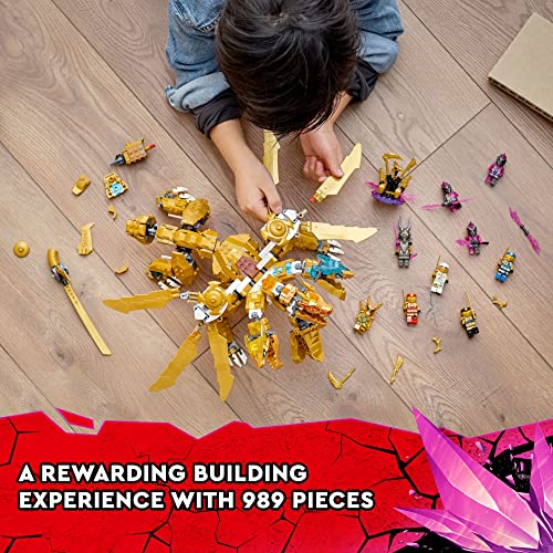 Large 4 Headed Action Figure with Blade Wings Plus 9 Minifigures Y938