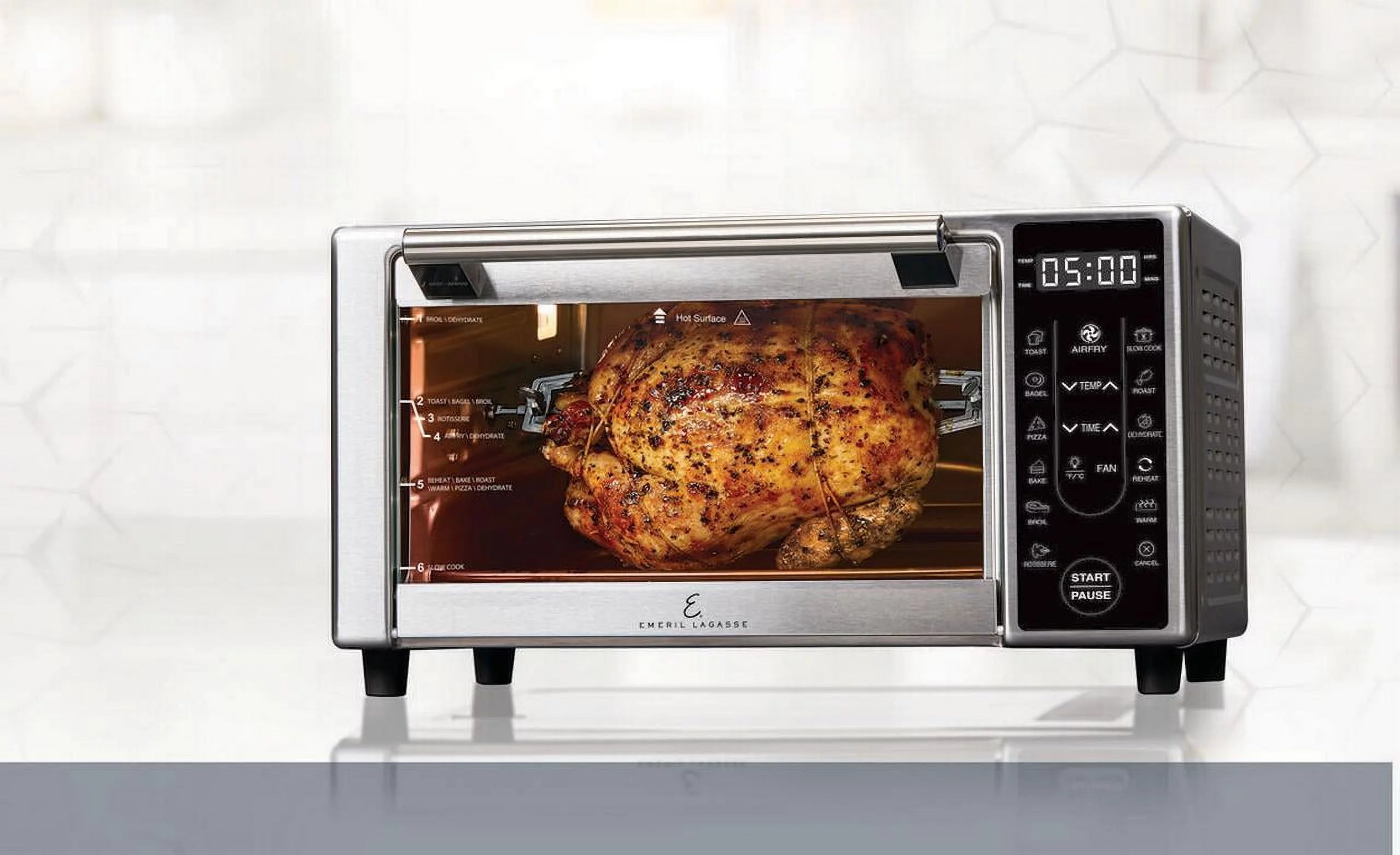 Stainless Steel Toaster Oven AirFryer, 1500 Watts H4261