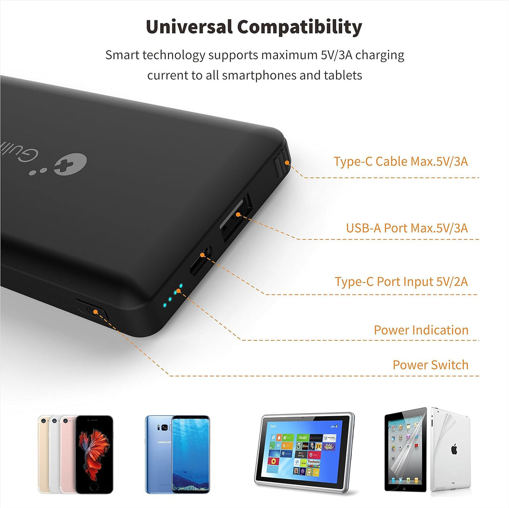 10000mAh 5V/3A Portable Power Bank D616