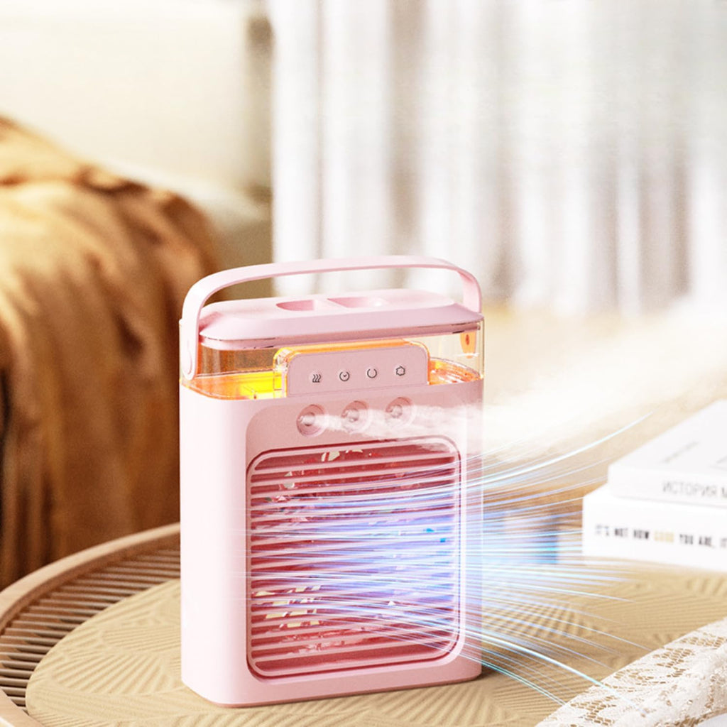 Mini Air Cooler Portable Air Conditioner Evaporative Air Cooler Cordless Desktop Cooling Fan B890455