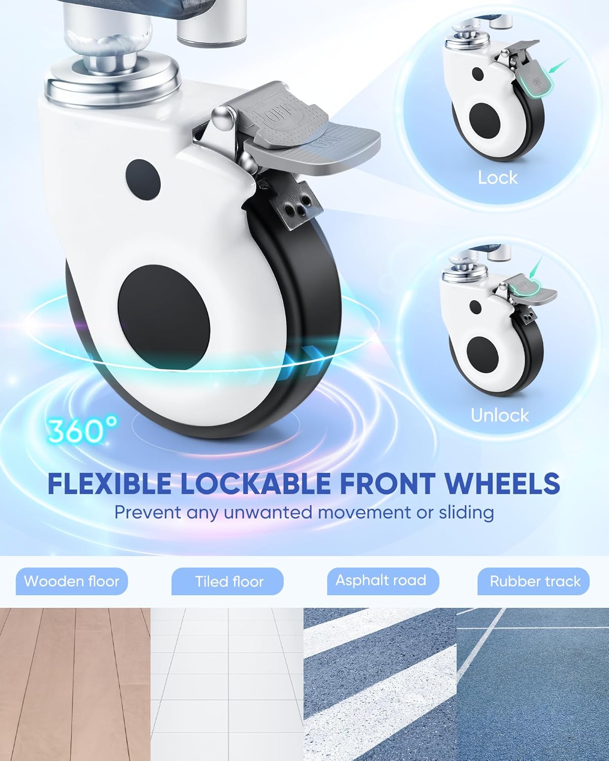 Foldable Aluminum Shower Chair with Wheels L2881