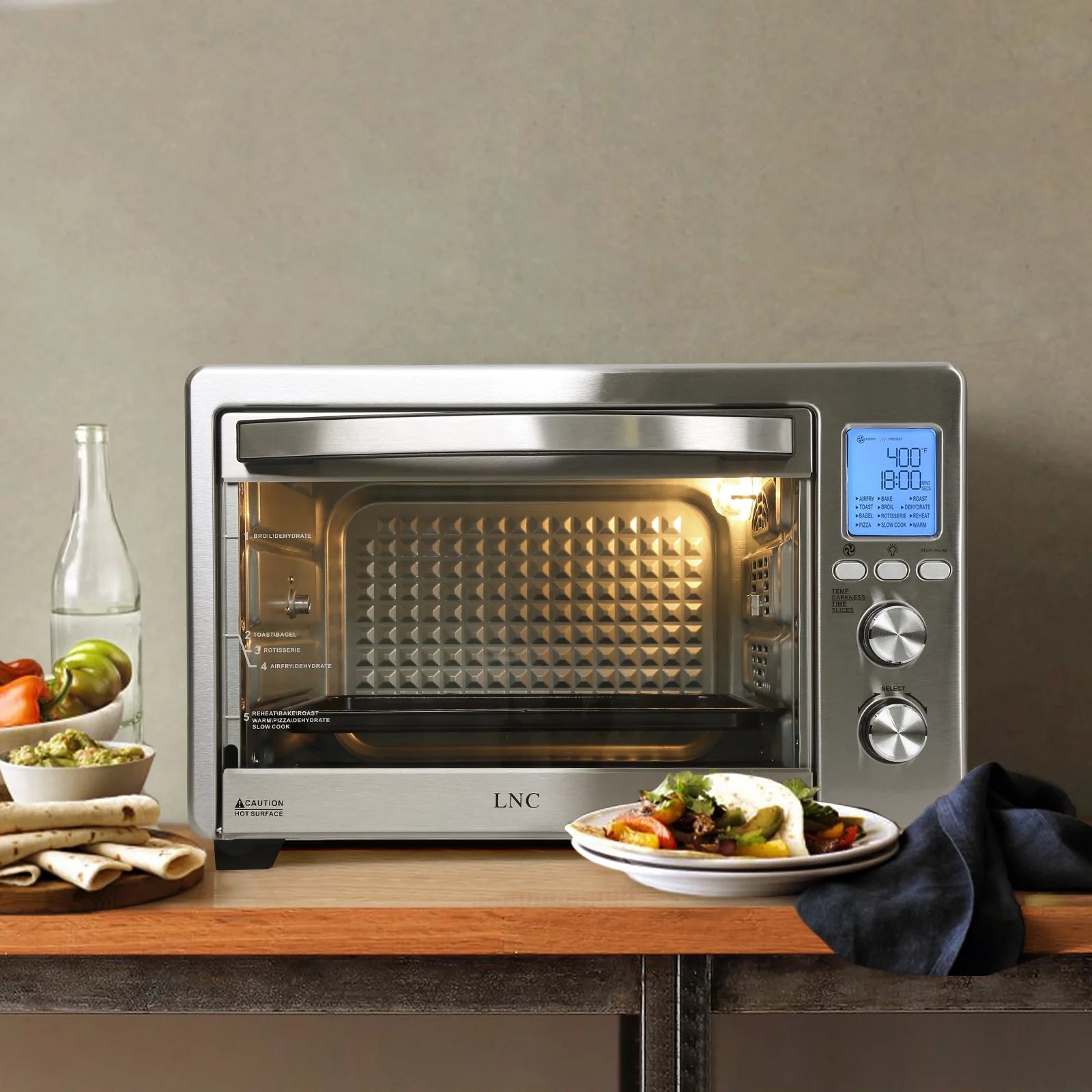 12-in-1 Countertop Oven with Speedy Convection, 34 QT Capacity, 1750W, Stainless Steel - Gray F4701