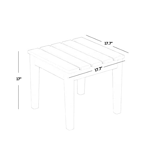 Black 18" HDPE Outdoor Side Table K9205