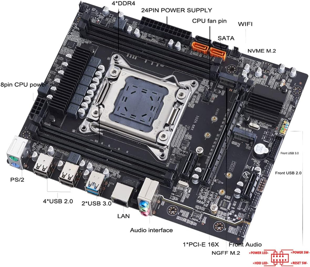 Dual M.2 NVME Slot Motherboard for LGA2011-3 M673