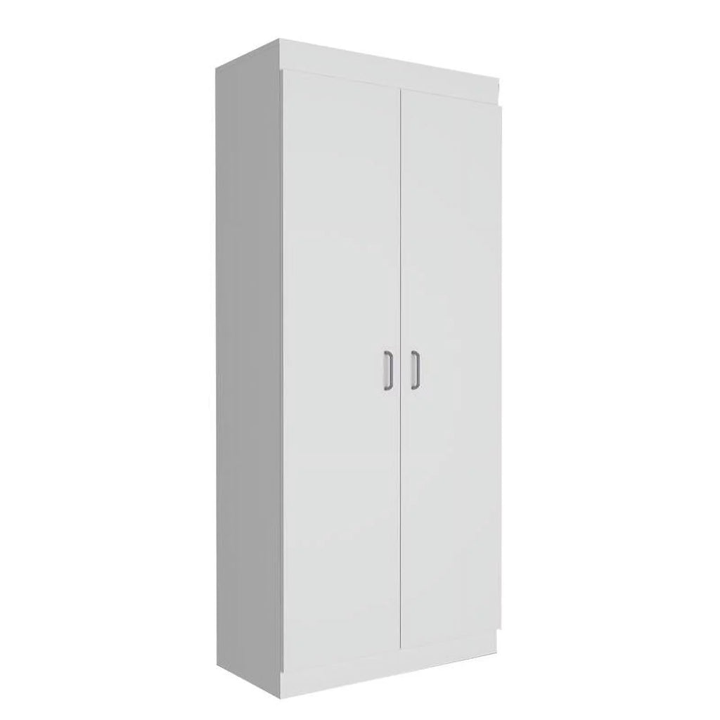 White 5-Shelf Engineered Wood Pantry Cabinet U981