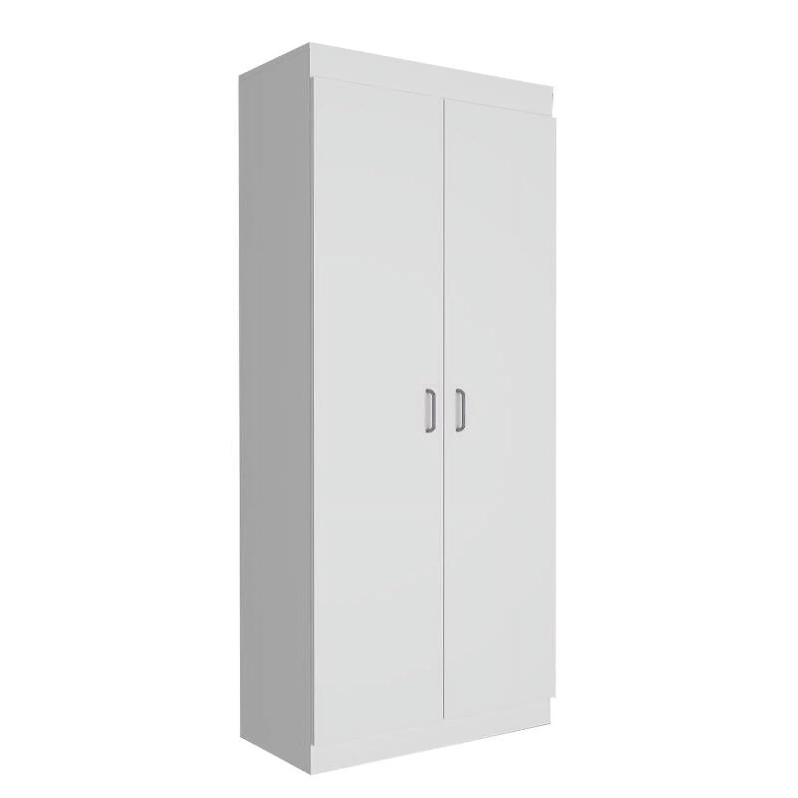 White 5-Shelf Engineered Wood Pantry Cabinet U981