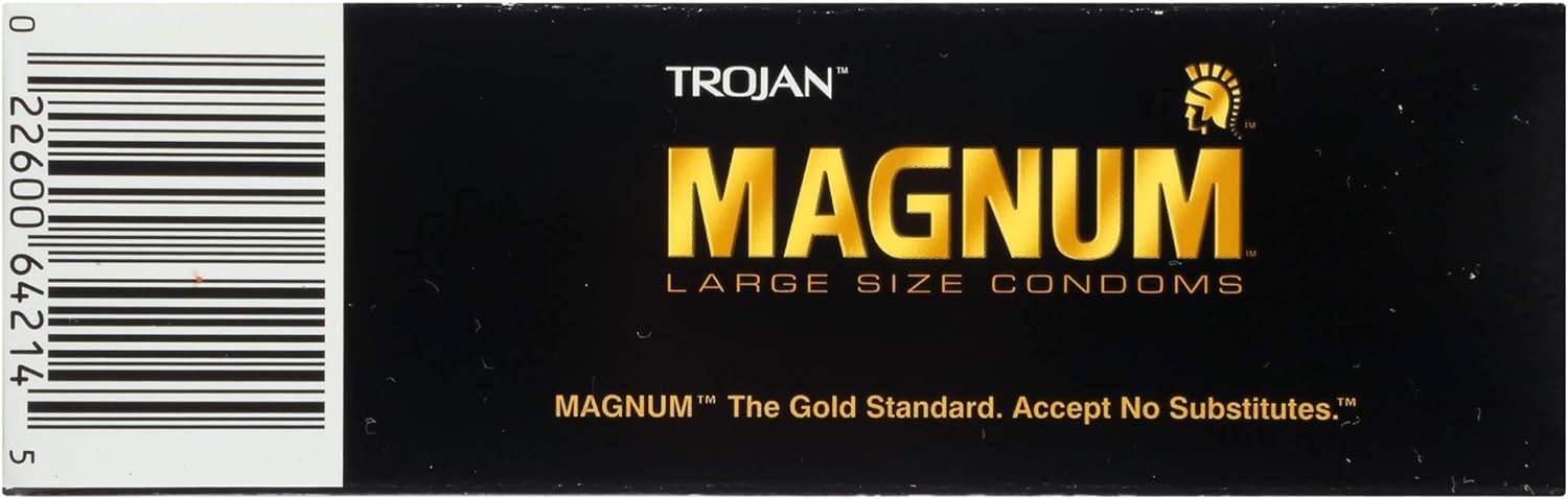 Magnum XL Lubricated Latex Condoms 12 Each C5647