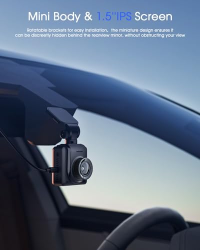 Mini Dash Cam with WiFi, 2K, WDR Night Vision, Parking Monitor M6352