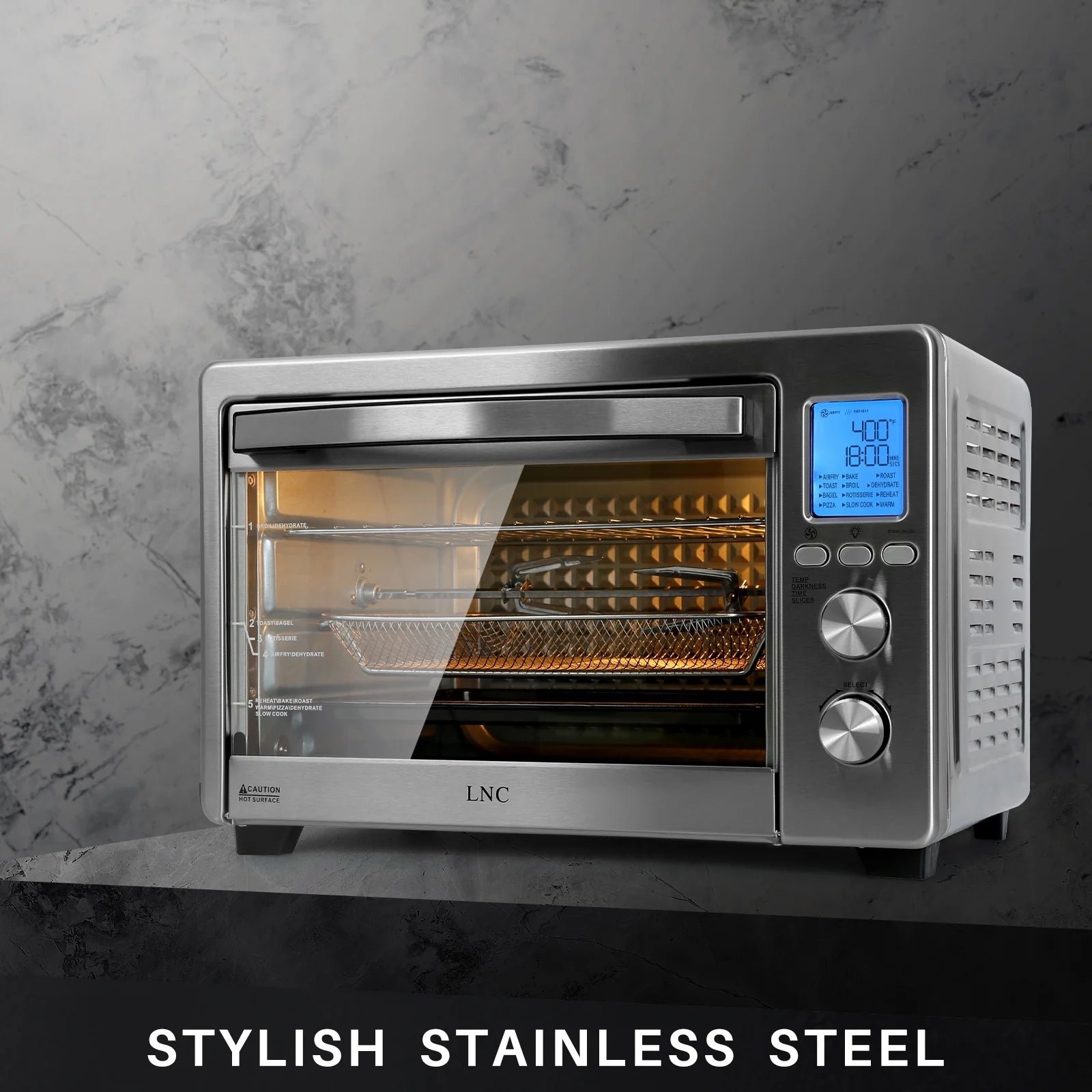 12-in-1 Countertop Oven with Speedy Convection, 34 QT Capacity, 1750W, Stainless Steel - Gray F4701