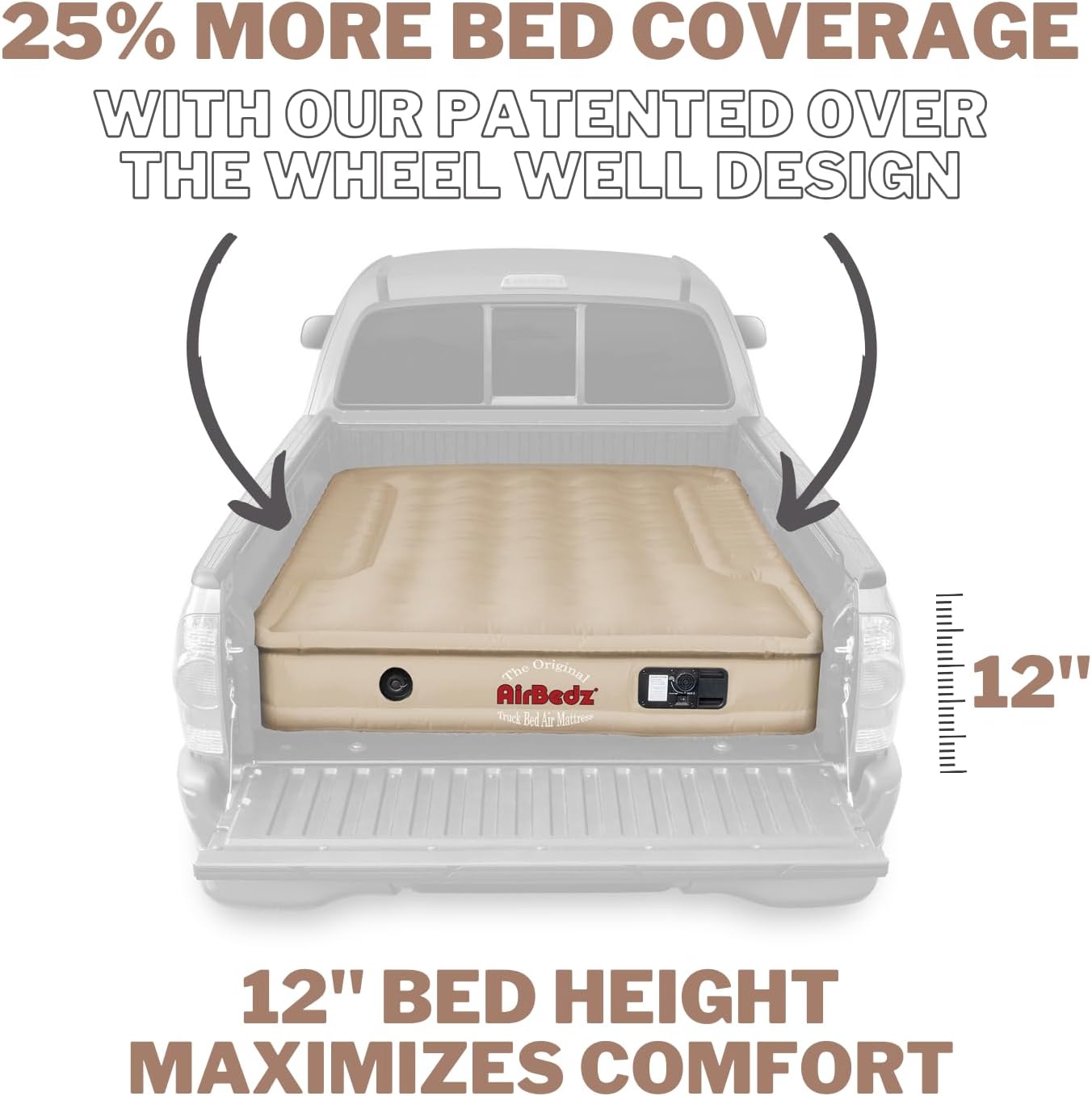 Truck Bed Air Mattress 8ft Full Size Tan X235