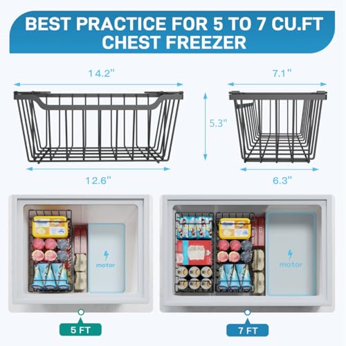 Black 4 Pack Stackable Freezer Organizer Bins C849
