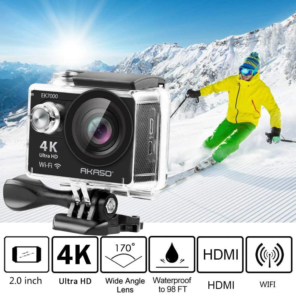 4K Waterproof Action Camera with Wireless Remote D8079