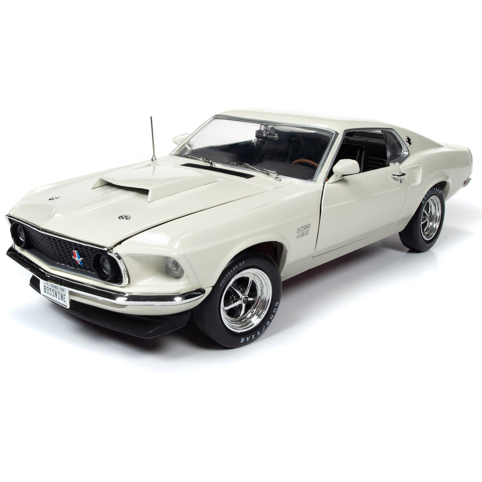 1969 Ford Mustang Fastback Boss 429 Wimbledon White 1/18 Diecast O53236