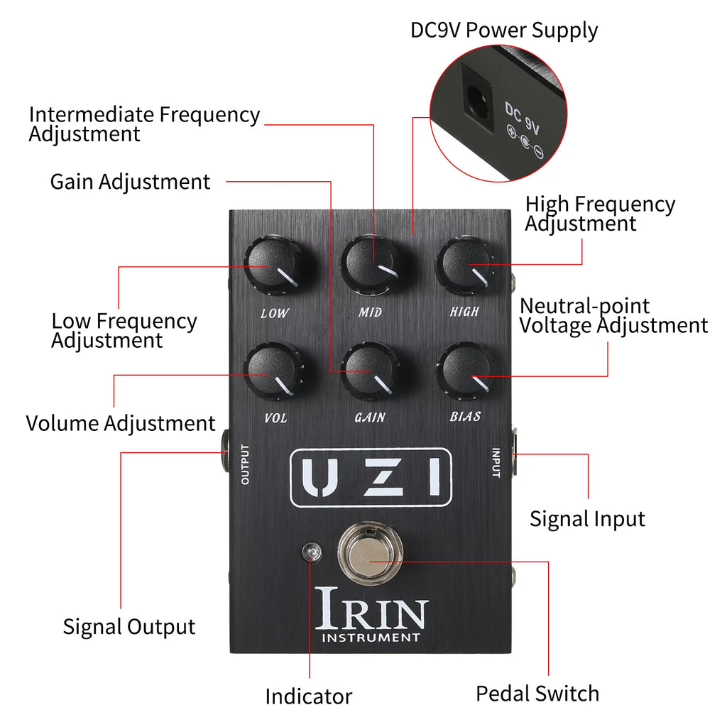 Guitar Heavy Distortion Effect Simulator Pedal R6623