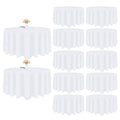 12 Pack White 120 Inch Round Polyester Tablecloth W4005