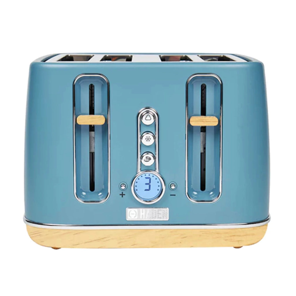 4 Slice Wide Slot Toaster Stone Blue Q235106