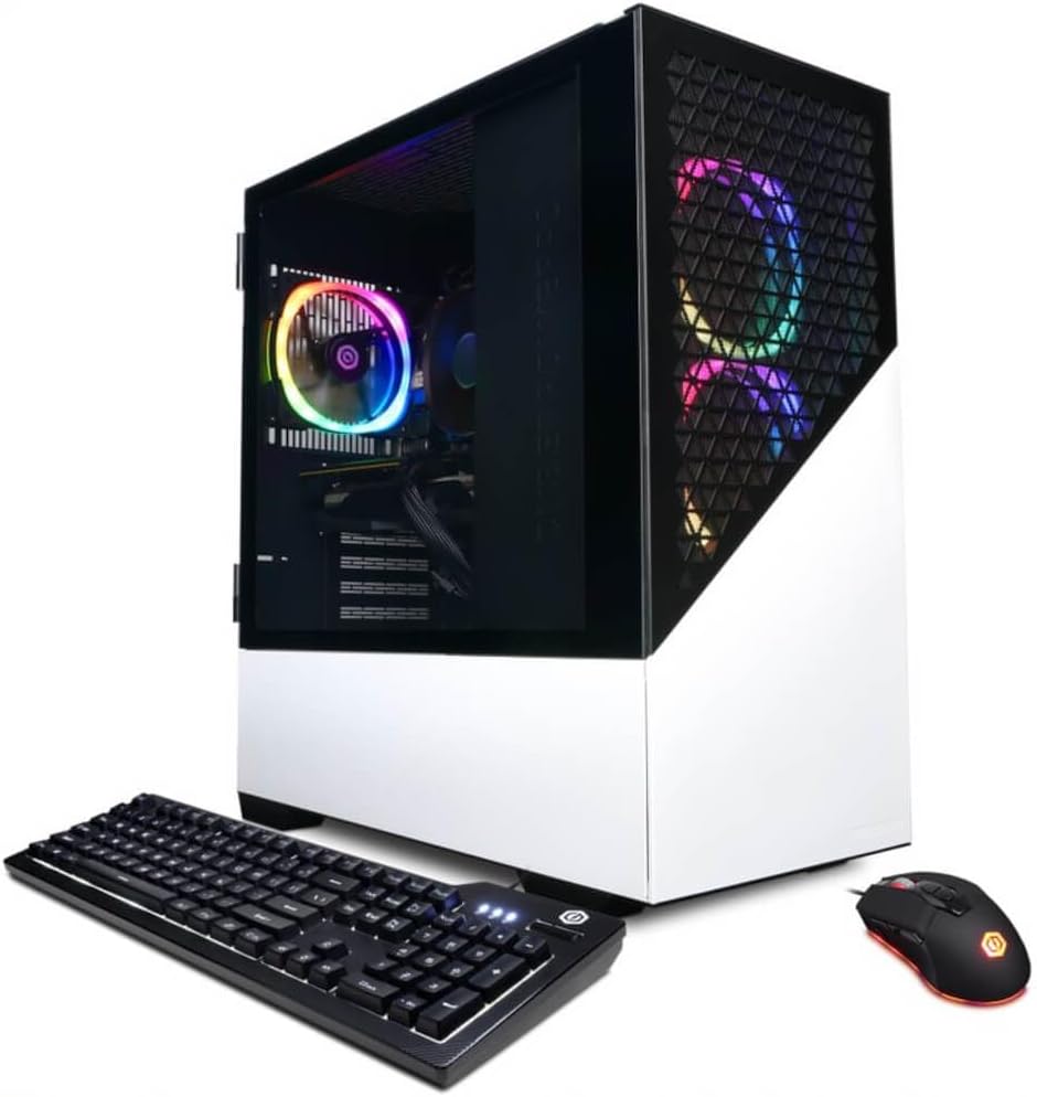 White AMD Ryzen 7 7700 32GB RAM 2TB SSD NVIDIA GeForce RTX 4060 Ti 16GB Windows 11 Home Gaming Desktop Computer R84348