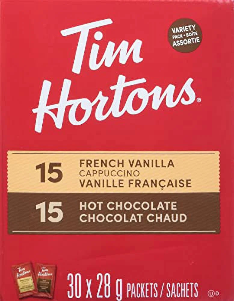 30x28g Hot Chocolate Assorted Variety, French Vanilla & Cappuccino R120