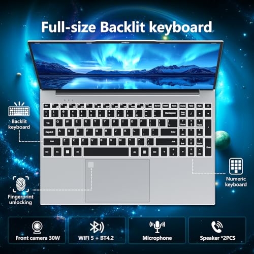 15.6 Inch Gaming Laptop, 16GB RAM 1TB SSD N95 Processor FHD IPS 1920 x 1080 T894122