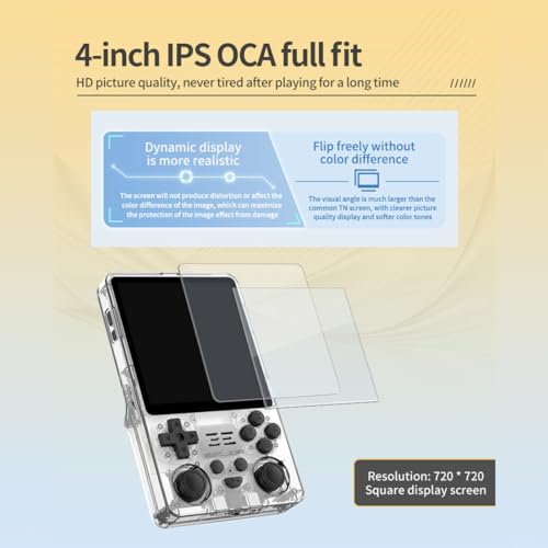 Transparent Black 4 Inch Handheld Retro Game Console O668
