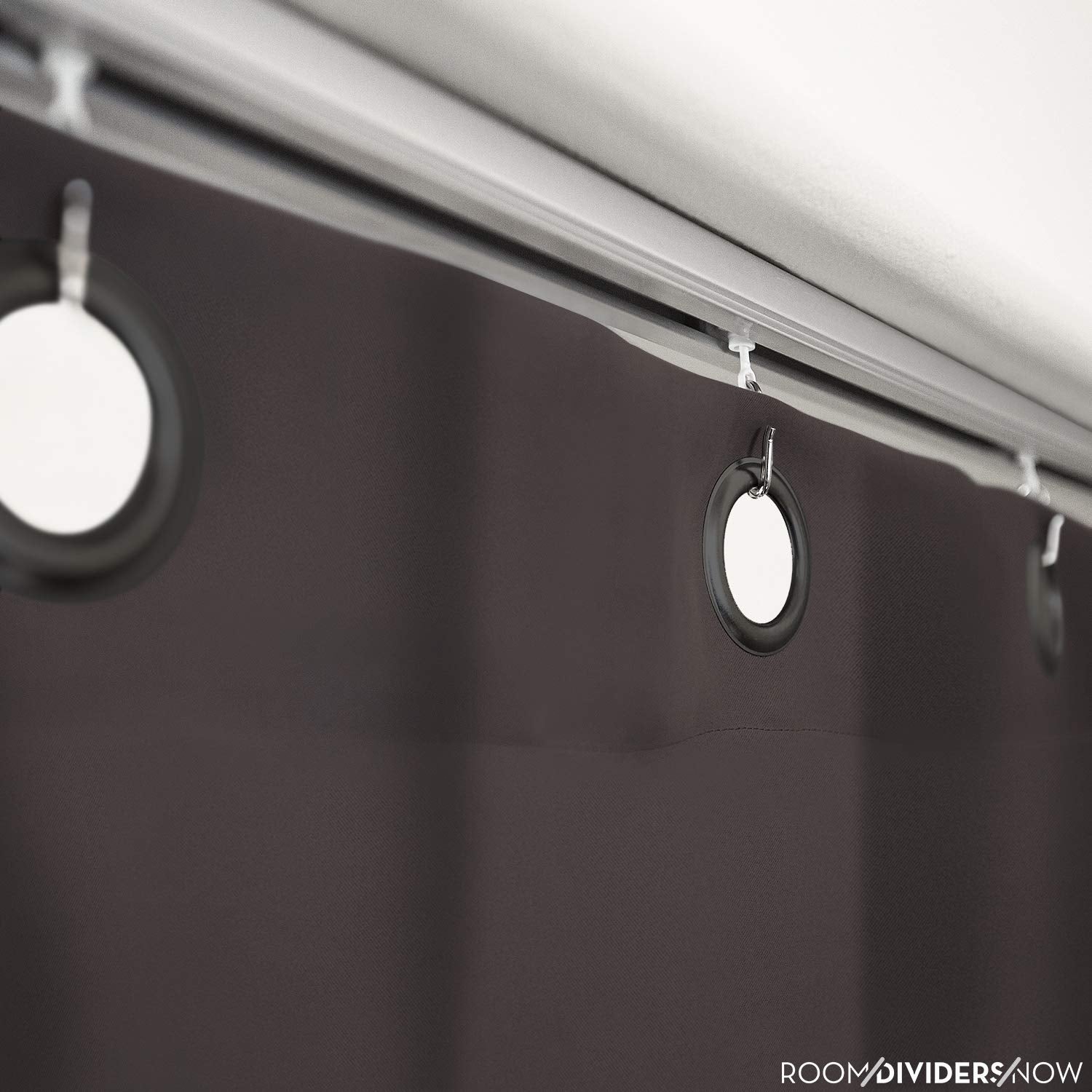 Dark Chocolate Ceiling Track Room Divider Kit, 8ft Tall x 9ft - 12ft Wide R39353