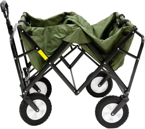 Black Steel Frame Collapsible Folding Utility Wagon P2930