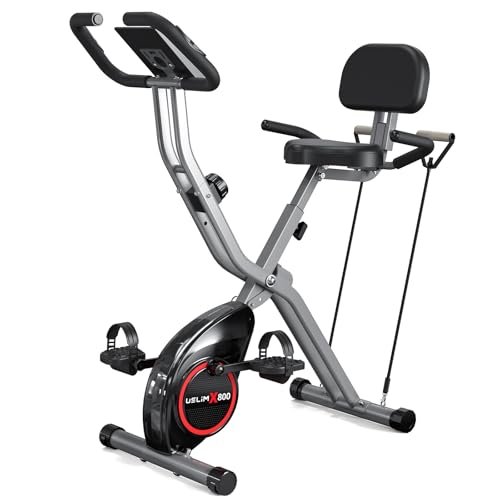 5 IN 1 Foldable Exercise Bike with 16-Level Magnetic Resistance X183383