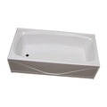 White ABS Bath Tub, 27 x 54, Left Drain K8335