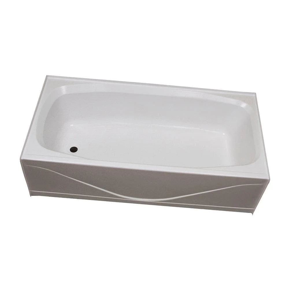 White ABS Bath Tub, 27 x 54, Left Drain K8335