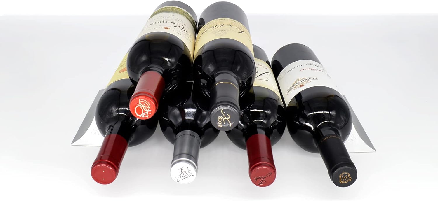 Natural Silver Countertop Wine Rack L4976