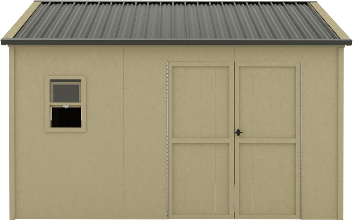 12 ft x 9 ft Outdoor Wood Shed with Metal Roof Z9788