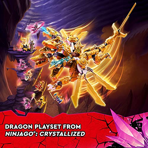 Large 4 Headed Action Figure with Blade Wings Plus 9 Minifigures Y938