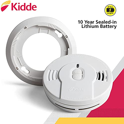 10-Year Battery Powered Smoke Detector with LED Warning Light M638