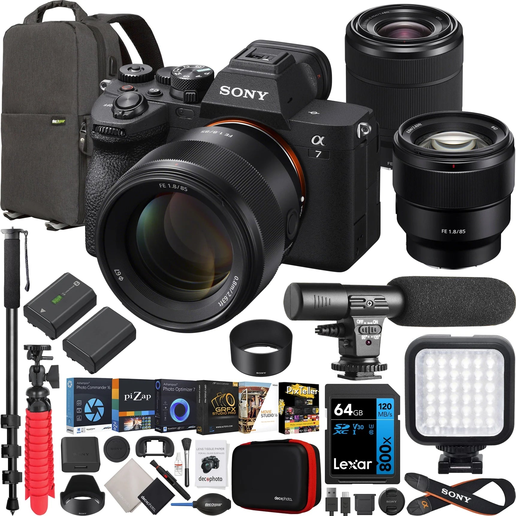 Full Frame Mirrorless Camera Body with 2 Lens Kit 85mm F1.8 + 28-70mm F3.5-5.6 V442