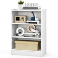 Black 3 Shelf Bookcase with Adjustable Shelves Y947215