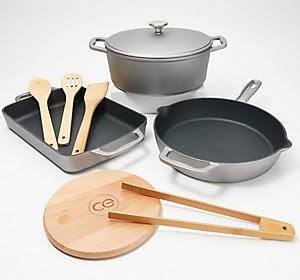 Red Cast Iron 4-pc Cookware Set C5441