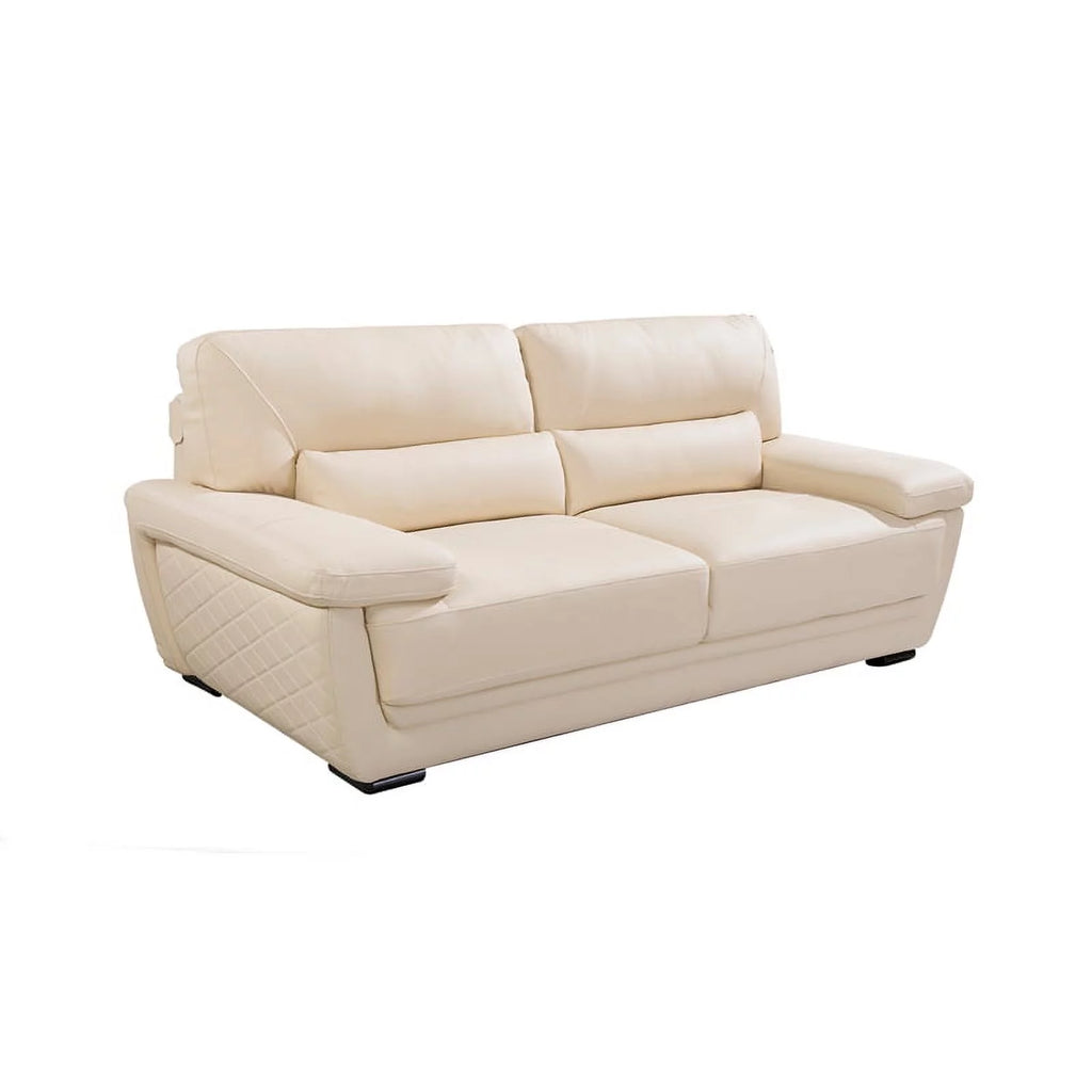 Cream Italian Leather Sofa B451376