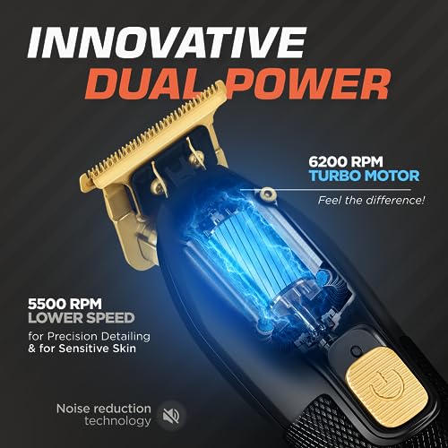 Professional Hair Clippers Set Turbo Power with Precise Cutting, Cordless Hair Clippers and Trimmers Set X11288