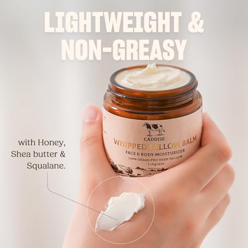 100% Grass-Fed Handmade Beef Tallow Cream Moisturizer, 4 Oz O249042