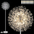 69'' Crystal Floor Lamp with K9 Crystals, Silver Chrome Y879891