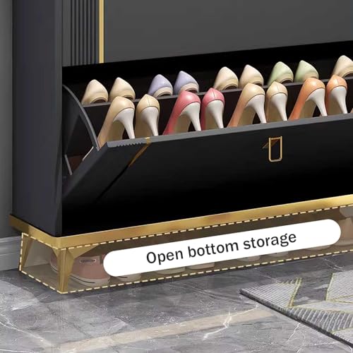 Slim 4 Layer Shoe Storage Cabinet with Flip Down Drawers G20765