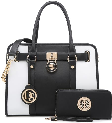 Top Handle Satchel Tote Shoulder Hobo Bag with Wallet Set 2pcs E607